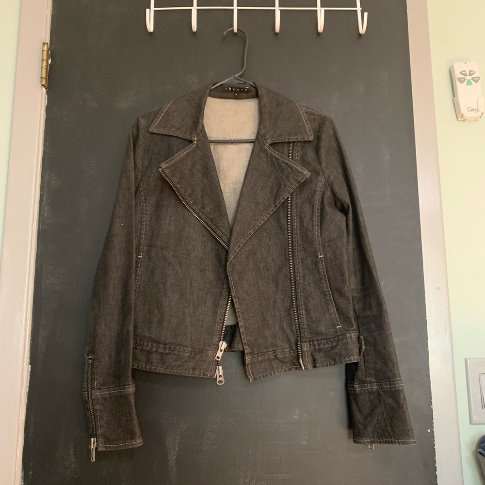 Black denim jacket